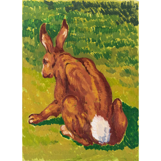 A hare (turned back)